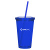 Thumbnail image for  Madison Double Wall Blue Tumbler w/Straw 16oz