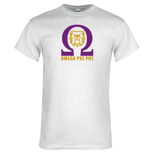 White T Shirt-Omega - Bulldog