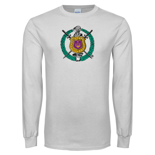 White Long Sleeve T Shirt-Crest