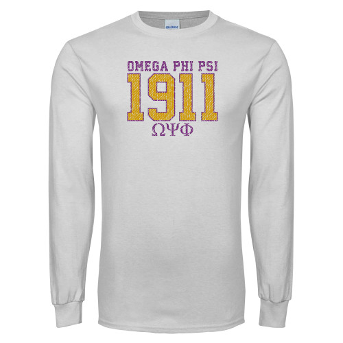 White Long Sleeve T Shirt-1911 Jersey Mesh
