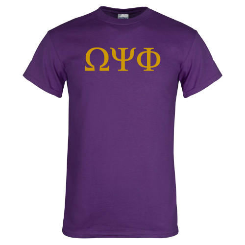 Purple T Shirt-Greek Letters