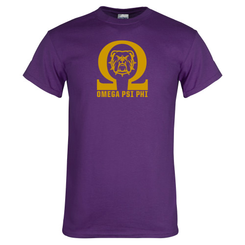 Purple T Shirt-Omega - Bulldog
