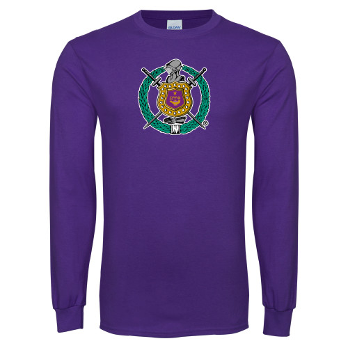 Purple Long Sleeve T Shirt-Crest