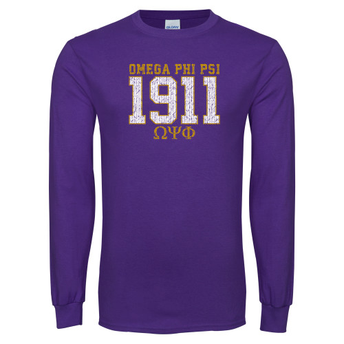 Purple Long Sleeve T Shirt-1911 Jersey Mesh