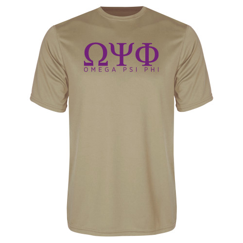 Vegas Gold Performance Tee-Greek Letters Omega PSI Phi Stacked