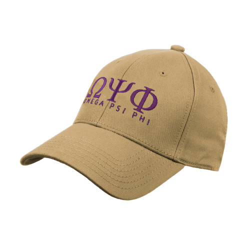 Vegas Gold Structured Adjustable Pro Style Hat-Greek Letters Omega PSI Phi Stacked