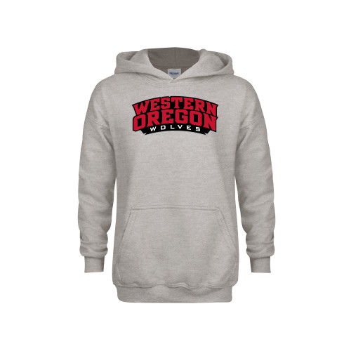 Western Oregon Youth Grey Fleece Hood