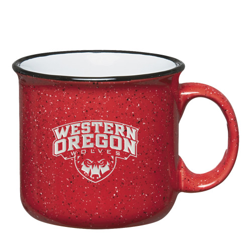 Western Oregon Campfire Red Mug 15 oz