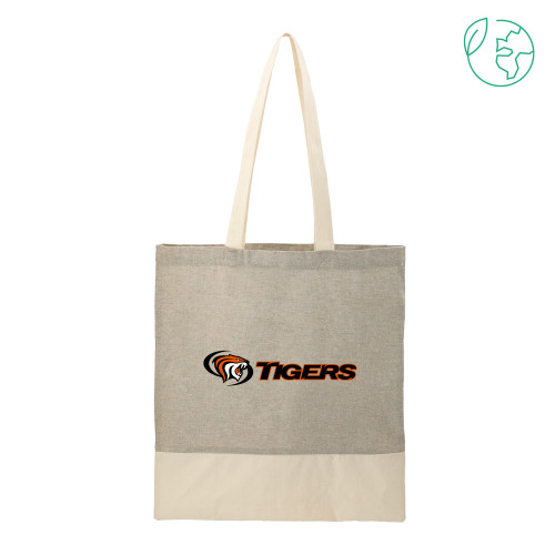  Split Recycled Grey Cotton Twill Convention Tote - Pacific Powercat Primary Mark