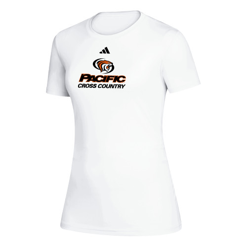  Adidas Womens White Creator Performance Tee - ADIDAS Pacific Cross Country