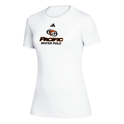  Adidas Womens White Creator Performance Tee - ADIDAS Pacific Water Polo