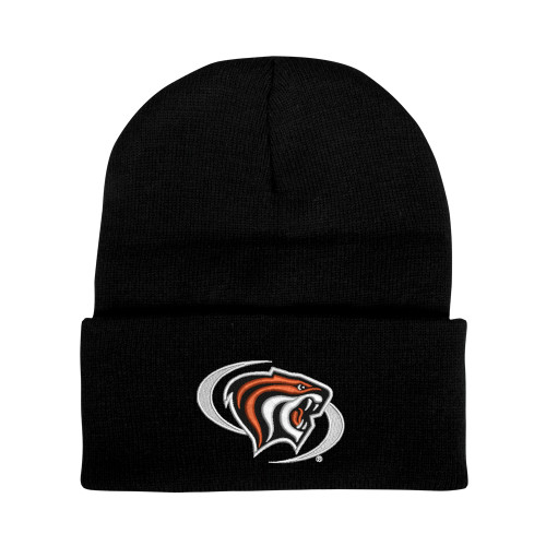 Pacific Tigers Black Knit Beanie w/Cuff