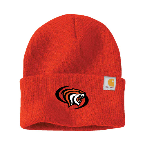  Carhartt Bright Orange Knit Beanie w/Cuff - Pacific Powercat Primary Mark