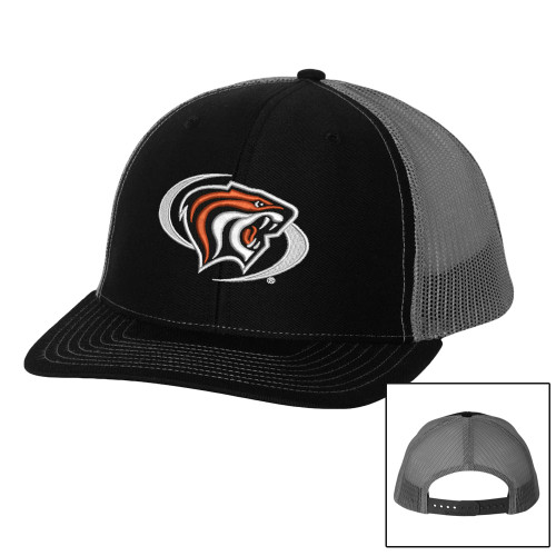  Richardson Black/Charcoal Trucker Hat - Pacific Powercat Primary Mark