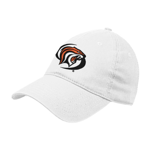  White Unstructured Adjustable Low Profile Hat - Pacific Powercat Primary Mark