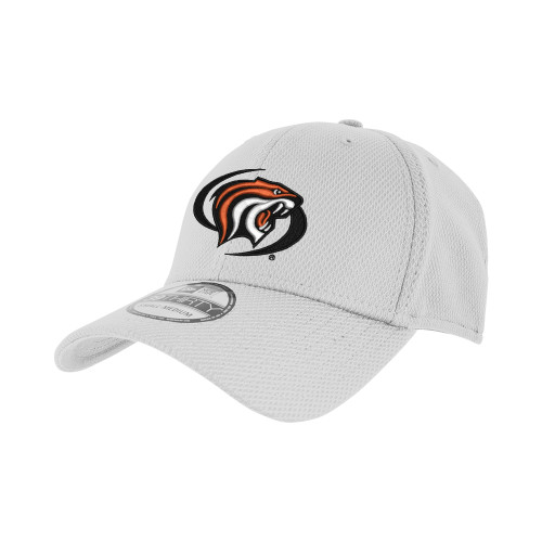  New Era White Diamond Era 39Thirty Stretch Fit Hat - Pacific Powercat Primary Mark