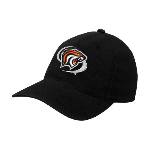  Black Flexfit Structured Low Profile Hat - Pacific Powercat Primary Mark