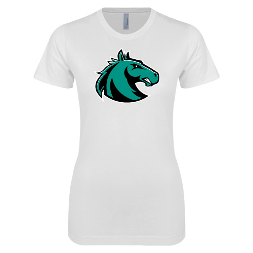  Next Level Womens White Boyfriend Tee - Athletic Palomino