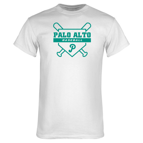  White T Shirt - Palo Alto Baseball