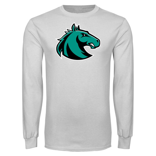  White Long Sleeve T Shirt - Athletic Palomino