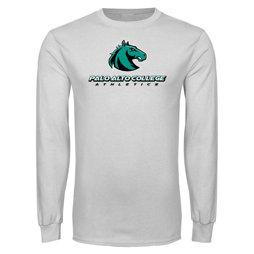  White Long Sleeve T Shirt - Athletics