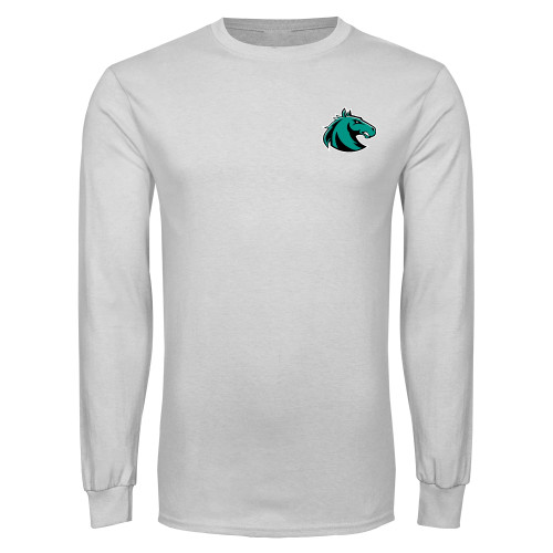  White Long Sleeve T Shirt - Athletic Palomino