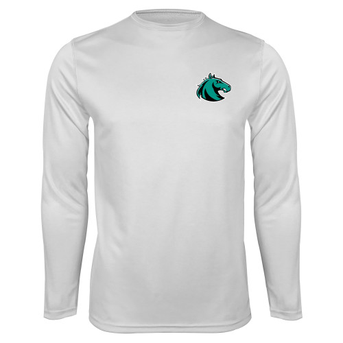  White Performance Long Sleeve Shirt - Athletic Palomino