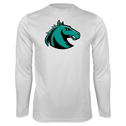  White Performance Long Sleeve Shirt - Athletic Palomino