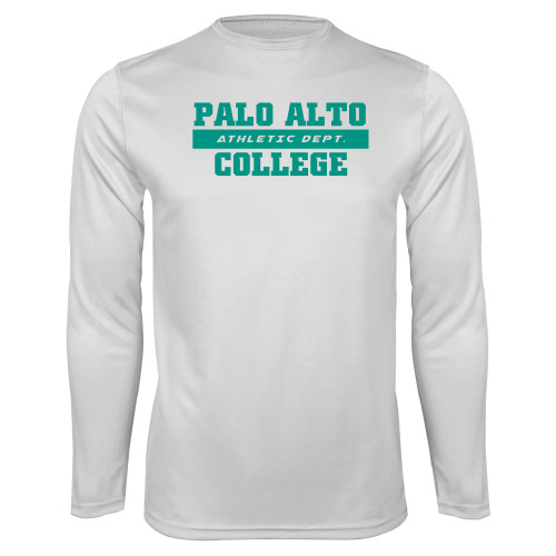  White Performance Long Sleeve Shirt - Palo Alto College Athletic Dept.