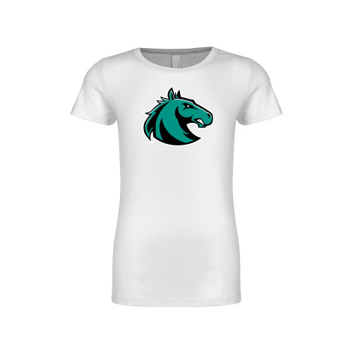  Next Level Girls White Fashion Fit T Shirt - Athletic Palomino
