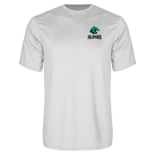  White Performance Tee - Palo Alto College Palominos Rev