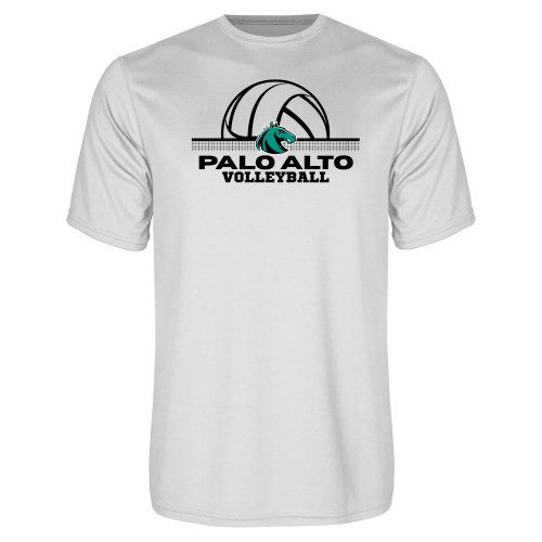  White Performance Tee - Palo Alto College Volleyball