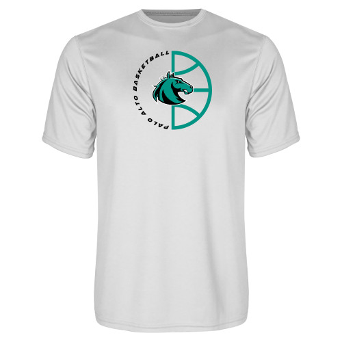  White Performance Tee - Palo Alto College Basketball