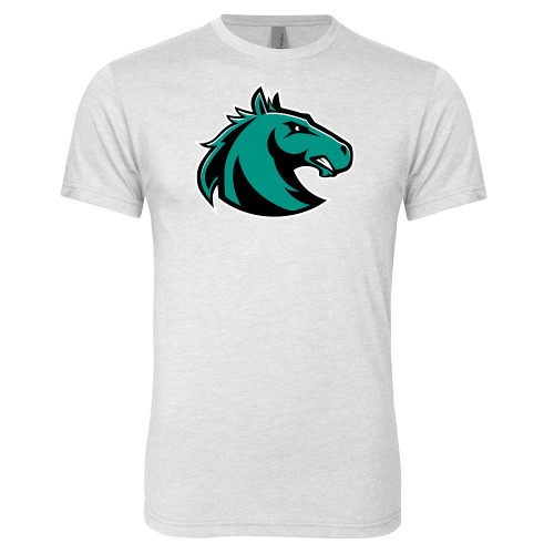  Next Level Heather White Triblend Tee - Athletic Palomino