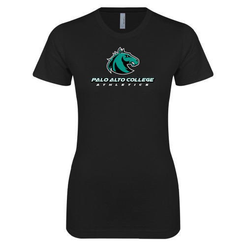  Next Level Womens Black Boyfriend Tee - Athletics