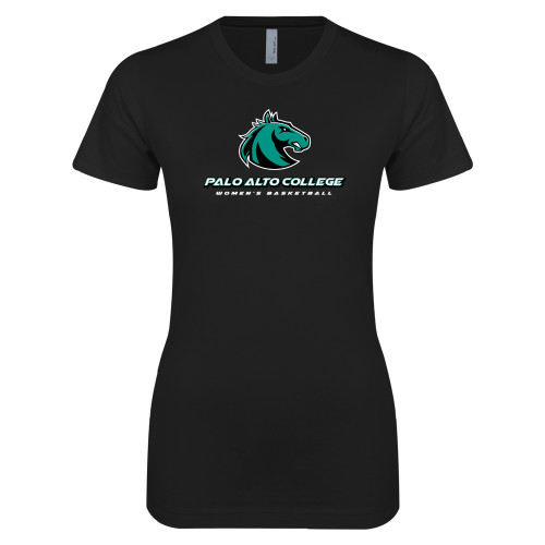  Next Level Womens Black Boyfriend Tee - Womens Basketball