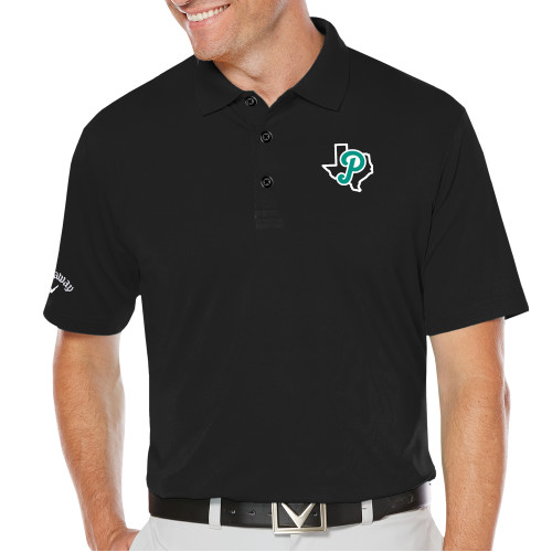  Callaway Black Opti Dri Chev Polo - Script P Texas