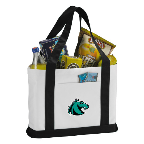  Contender White/Black Canvas Tote - Athletic Palomino