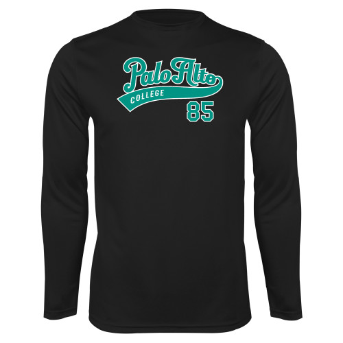  Black Performance Long Sleeve Shirt - Palo Alto College Script 85