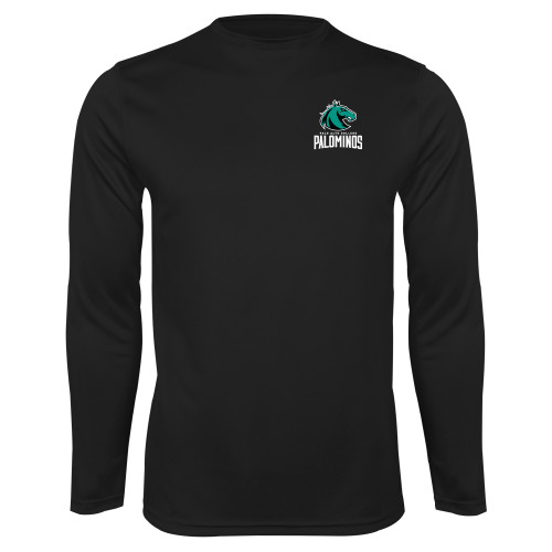  Black Performance Long Sleeve Shirt - Palo Alto College Palominos Rev