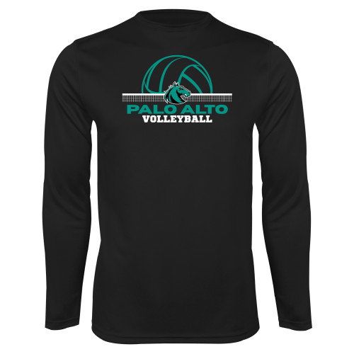  Black Performance Long Sleeve Shirt - Palo Alto College Volleyball