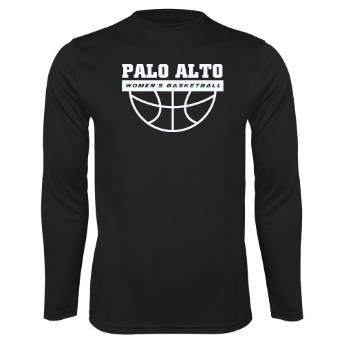  Black Performance Long Sleeve Shirt - Palo Alto Womens Basketball
