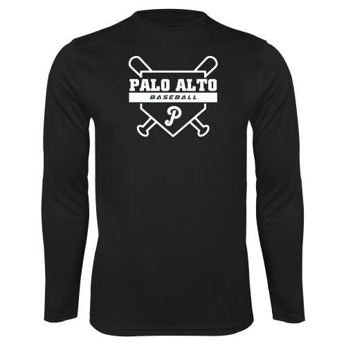  Black Performance Long Sleeve Shirt - Palo Alto Baseball