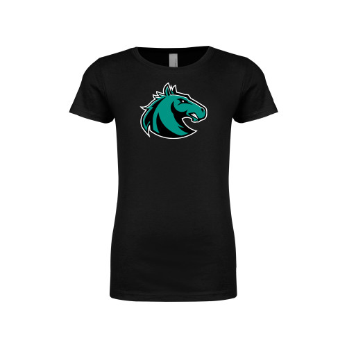  Next Level Girls Black Fashion Fit T Shirt - Athletic Palomino