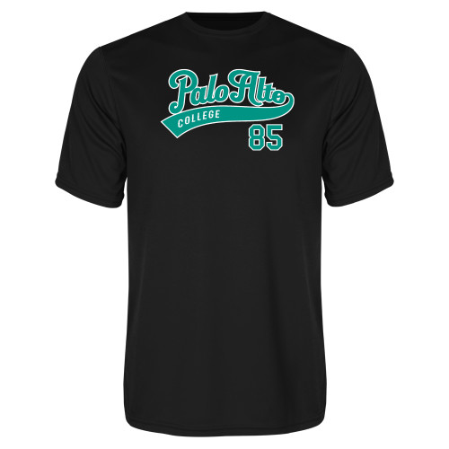  Black Performance Tee - Palo Alto College Script 85
