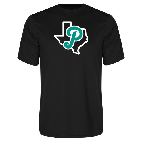  Black Performance Tee - Script P Texas