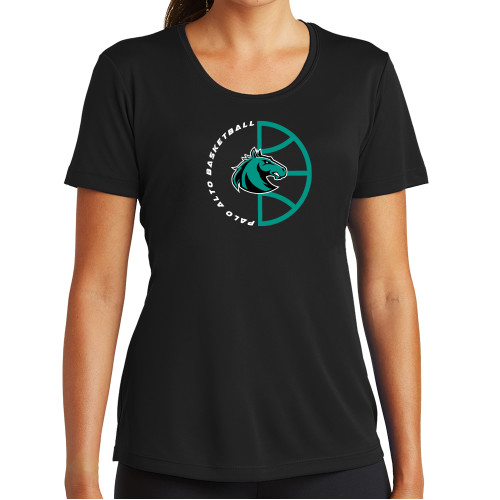  Womens Black Performance Tee - ADDITIONAL ARTWORK