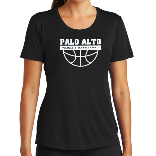  Womens Black Performance Tee - Palo Alto Womens Basketball