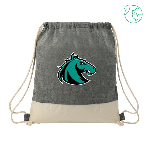  Split Recycled Cotton Natural/Black Drawstring Bag - Athletic Palomino