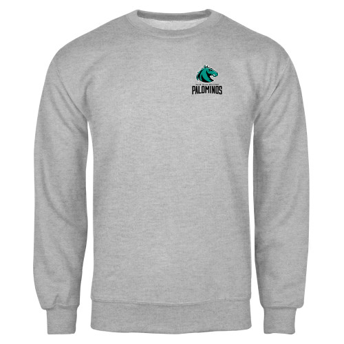  Grey Fleece Crew - Palo Alto College Palominos Rev